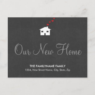 Carte Postale Faire-part Notre nouveau changement d'adresse à la maison des