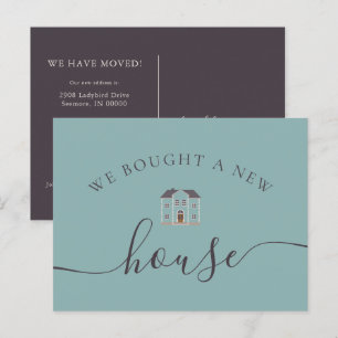 Carte Postale Faire-part Nous Avons Acheté Une Nouvelle Maison Creme & Fair