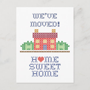 Carte Postale Faire-part Nous avons bougé ! Home Sweet Home