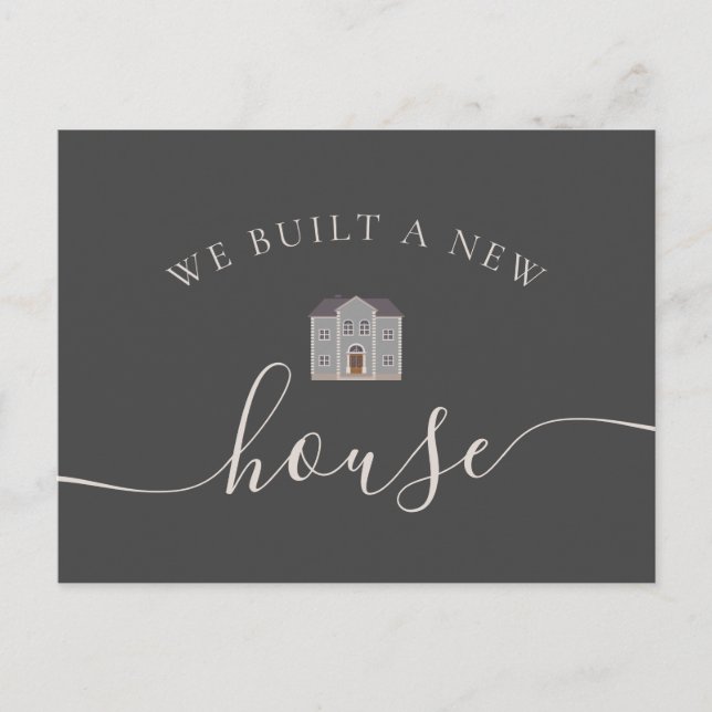 Carte Postale Faire-part Nous Avons Construit Une Nouvelle Maison Que Nous  (Devant)