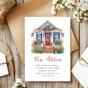 Carte Postale Faire-part Nous avons déménagé 4 juillet Nouvelle maison dé