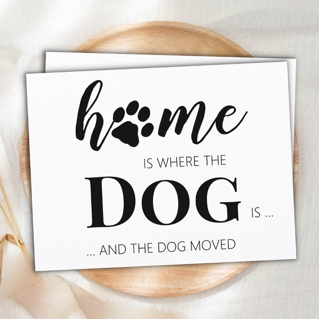 Carte Postale Faire-part Nous avons déménagé Chien en déplacement (Créateur téléchargé)