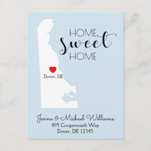 Carte Postale Faire-part Nous avons déménagé   Home Sweet Home Delaware