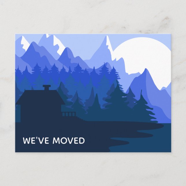 Carte Postale Faire-part Nous avons déménagé Lake House Changement d'adress (Devant)