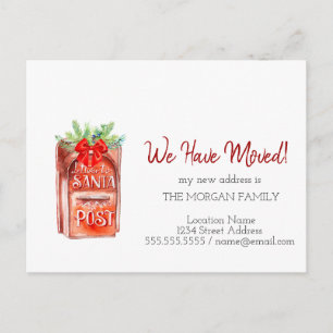 Carte Postale Faire-part Nous Avons Déménagé, Lettre Boîte Aux Lettres À Pè