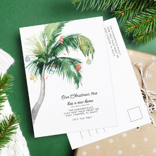 Carte Postale Faire-part Nous avons déménagé Noël vacances déménager