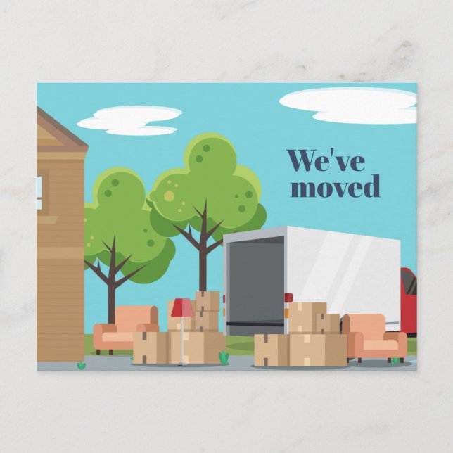 Carte Postale Faire-part Nous avons déménagé Nouveau domicile Changement d' (Devant)