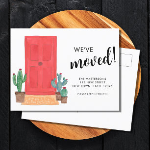 Carte Postale Faire-part Nous avons déménagé Nouvelle adresse Porte déménag