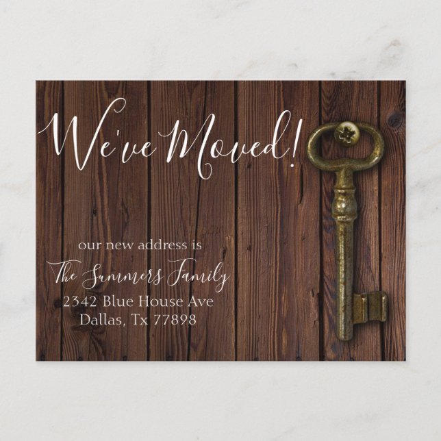 Carte Postale Faire-part Nous avons déménagé Nouvelle annonce d'adresse Boi (Devant)