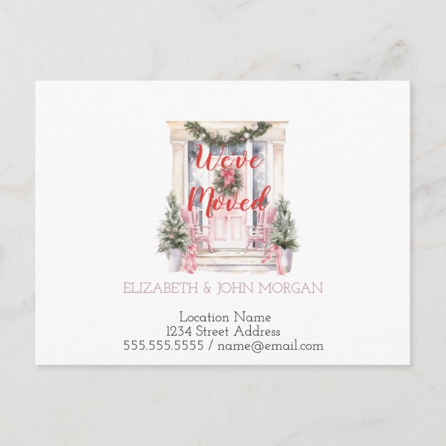 Carte Postale Faire-part Nous avons déménagé, Porte de Vacances, Nouvelle A (Devant)