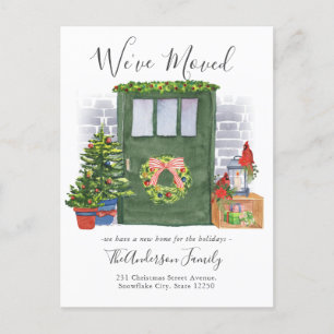 Carte Postale Faire-part Nous avons déménagé Porte d'entrée Noël Noël Démén