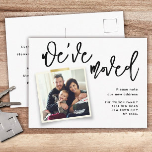 Carte Postale Faire-part Nous avons déménagé Simple Modern Photo Déménageme