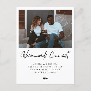 Carte Postale Faire-part Nous avons déménagé venez visiter la photo animée 