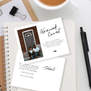 Carte Postale Faire-part Nous avons déménagé venez visiter photo moderne dé