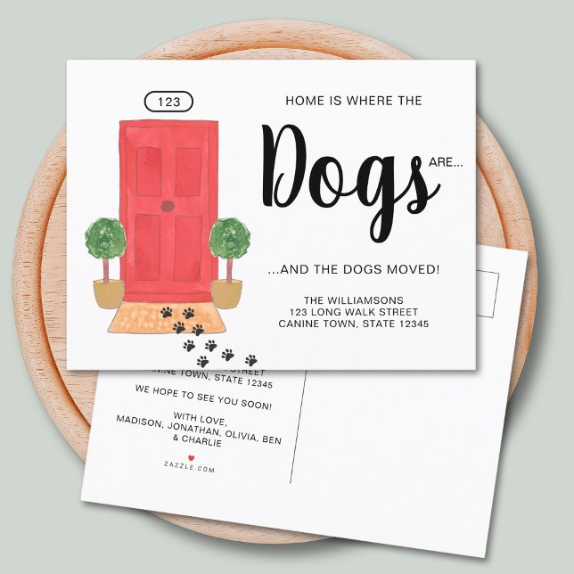 Carte Postale Faire-part Nous avons déplacé des chiens qui bougent (Créateur téléchargé)