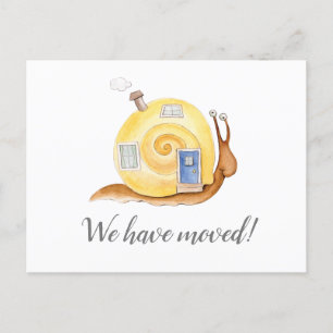 Carte Postale Faire-part Nous avons déplacé la maison mobile de maison