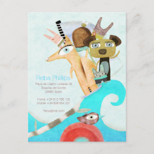 Carte Postale Faire-part Nous avons déplacé l'Espagne