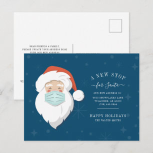 Carte Postale Faire-part Nous avons déplacé Père Noël en  un nouveau mouvem
