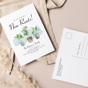 Carte Postale Faire-part Nous avons déplacé planté de nouvelles racines en