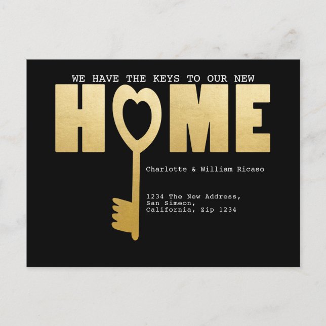 Carte Postale Faire-part Nous Avons Les Clés De Notre Nouvelle Maison (Devant)