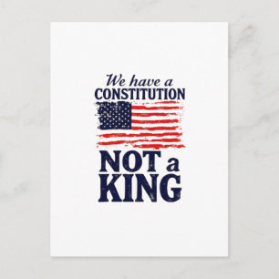 Carte Postale Faire-part Nous avons une constitution, pas un roi USA Pro Dé