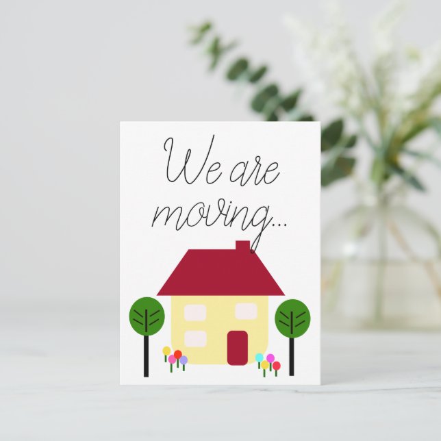 Carte Postale Faire-part Nous Déménageons Une Nouvelle Adresse (Debout devant)