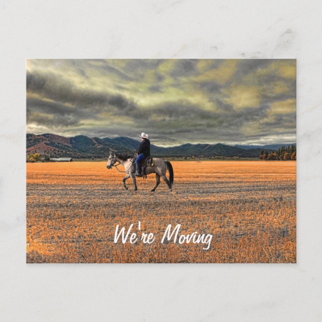 CARTE POSTALE FAIRE-PART NOUS DÉPLAÇONS (Devant)