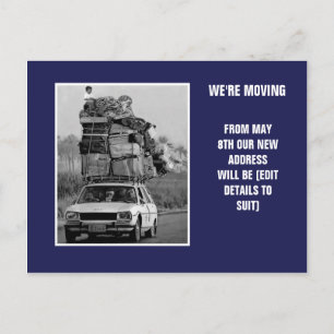 Carte Postale Faire-part Nous nous déplaçons