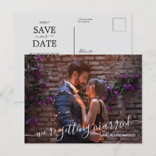 Carte Postale Faire-part Nous nous marions Mariage photo mariage Enregistre