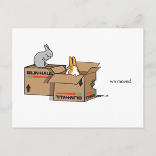 CARTE POSTALE FAIRE-PART NOUS NOUS SOMMES DÉPLACÉS