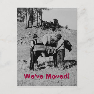 Carte Postale Faire-part Nous nous sommes déplacés !