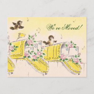 Carte Postale Faire-part Nous nous sommes déplacés !