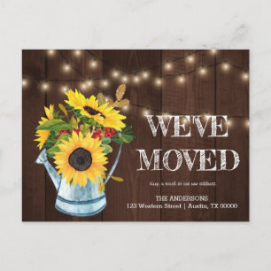 Carte Postale Faire-part NOUS NOUS SOMMES DÉPLACÉS, changement d'adresse la