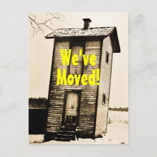 Carte Postale Faire-part Nous nous sommes déplacés ! Dépendance d'histoire