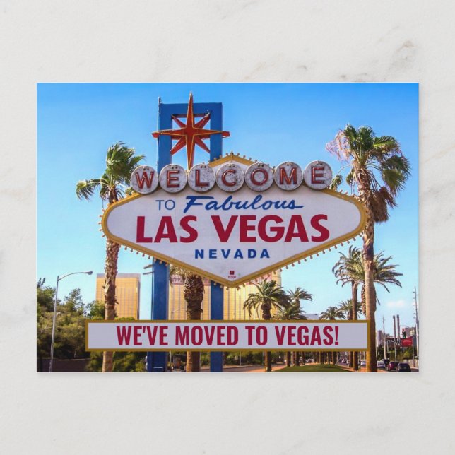 Carte Postale Faire-part Nous sommes déménagés à Las Vegas Nouvelle Maison (Devant)