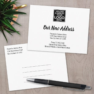 Carte Postale Faire-part Nouveau changement d'adresse avec script de logo d