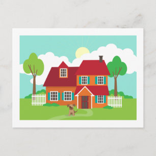 Carte Postale Faire-part Nouveau changement d'adresse de rétro Chambre de