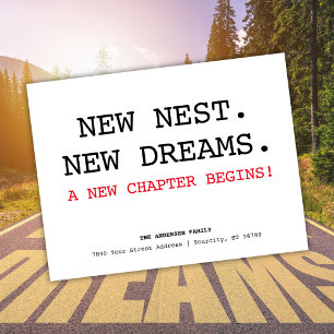 Carte Postale Faire-part Nouveau nid Changement d'adresse Déménagement