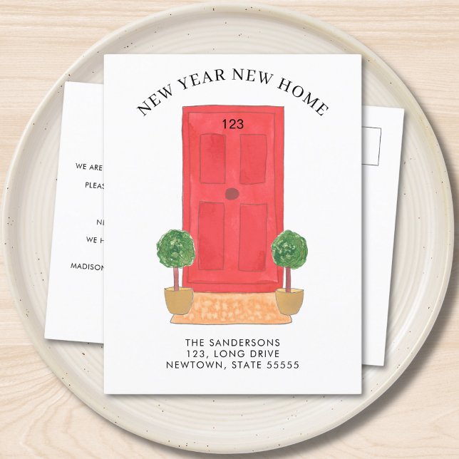 Carte Postale Faire-part Nouvel An Nouvelle maison déménager (Créateur téléchargé)