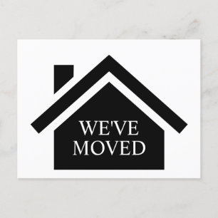 Carte Postale Faire-part Nouvelle adresse à la maison moderne simple nous