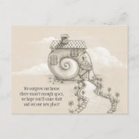Nouvelle adresse art escargot maison Postcard
