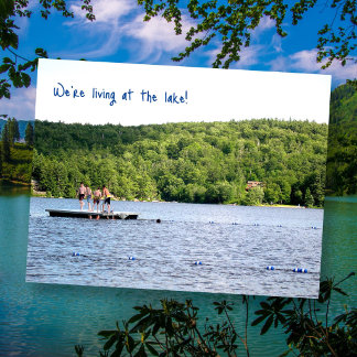 Carte Postale Faire-part Nouvelle adresse au lac Annonce de déménagement