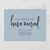 Nouvelle adresse Calligraphie moderne Dusty Blue M
