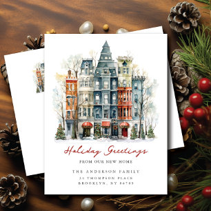 Carte Postale Faire-part Nouvelle adresse de Brownstone à New York City