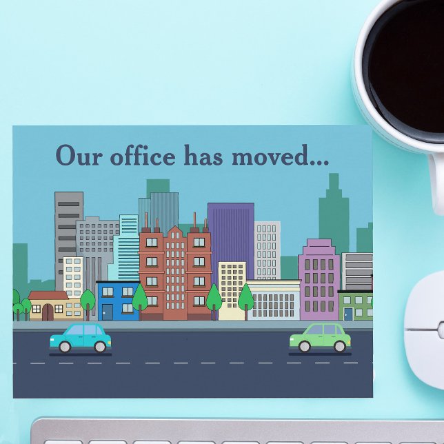 Carte Postale Faire-part Nouvelle adresse Déménagement de bureaux d'entrepr (Créateur téléchargé)