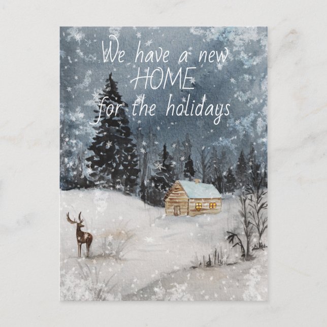 Carte Postale Faire-part Nouvelle adresse des vacances à la maison Avis de  (Devant)