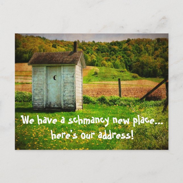 Carte Postale Faire-part Nouvelle Adresse Drôle Nous Avons Déménagé (Devant)