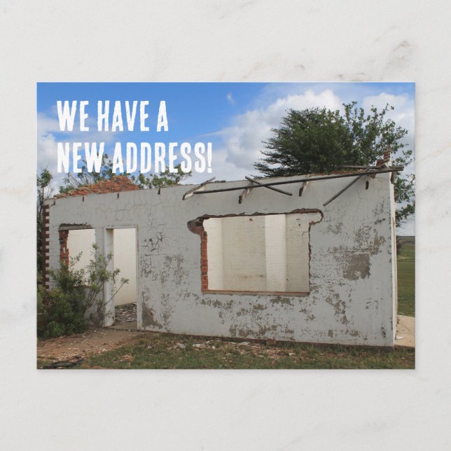 Carte Postale Faire-part Nouvelle Adresse Drôle Nous Avons Déplacé (Devant)