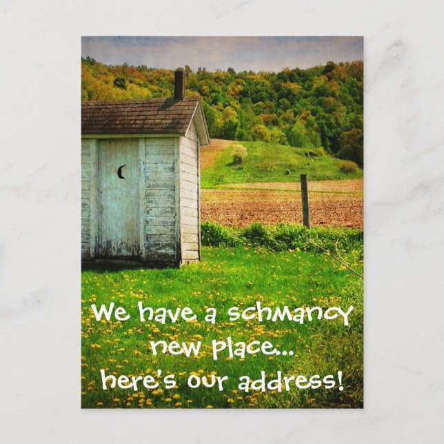Carte Postale Faire-part Nouvelle adresse drôle que nous avons déplacé (Devant)