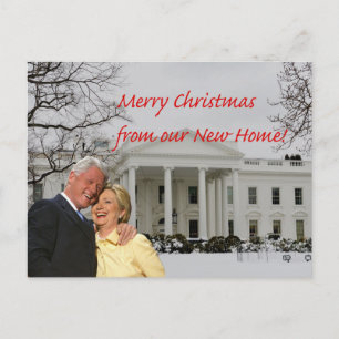 Carte Postale Faire-part Nouvelle adresse Hillary & Bill